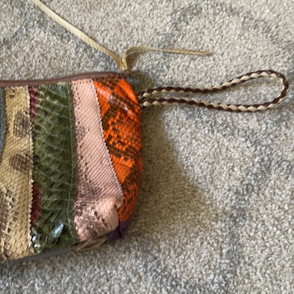 Robert Furst Patchwork Python Oversized Wristlet - image 6